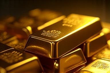 Gold bars reflecting warm light representing safe haven assets